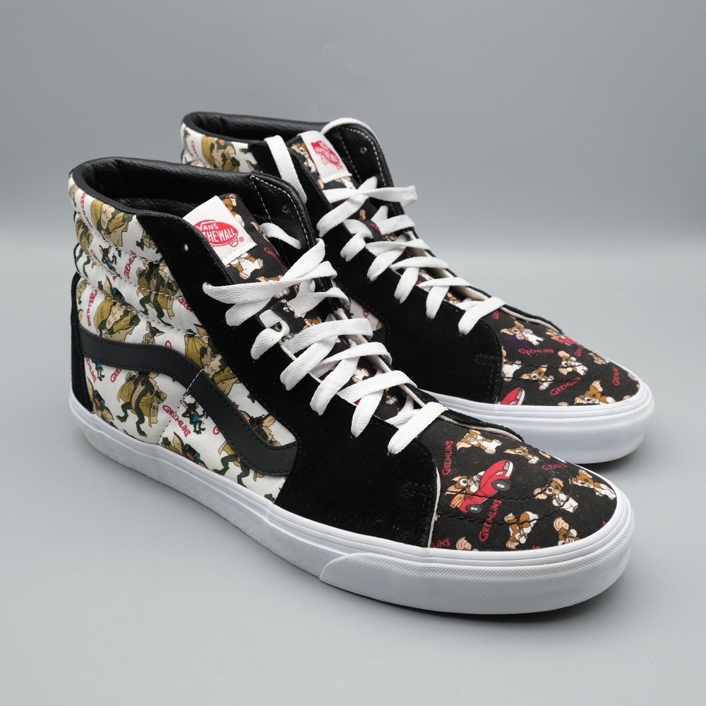 Vans Sk8-Hi Gremlins High Top Sneakers Black White Gizmo Movie Men 12 721454
